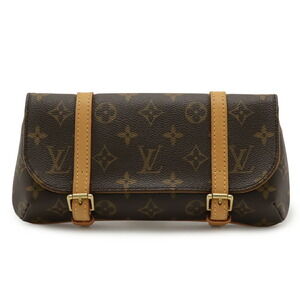 LOUIS VUITTON Authentic Brown Monogram Pochette Clutch Bag